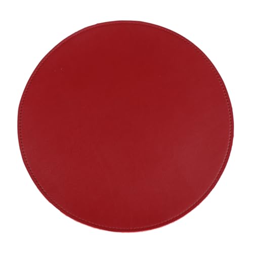 Alfombrilla de ratón de oficina TEHAUX roja, tapete de escritorio de cuero y microfibra