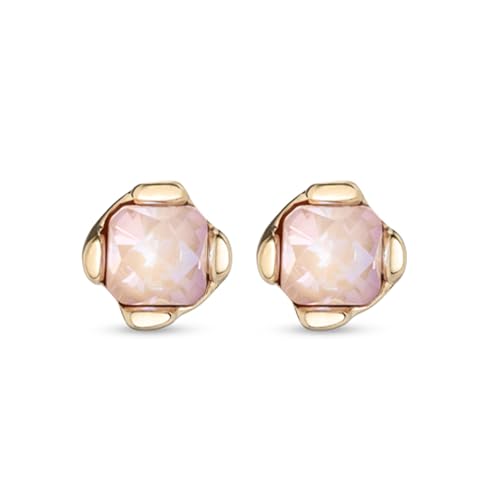 UNOde50 AURA PINK Earrings,18K Gold-Plated, Pink Faceted Crystals - Main Image