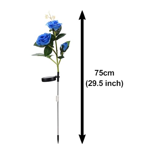 XhuangTech Solar Roses Flowers Lights Outdoor Garden Ornaments - Image 2