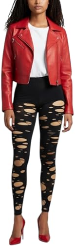 Image of ToBeInStyle Women's Slashed Ripped Shredded Distressed Hosiery Tights Leggings Music Festival