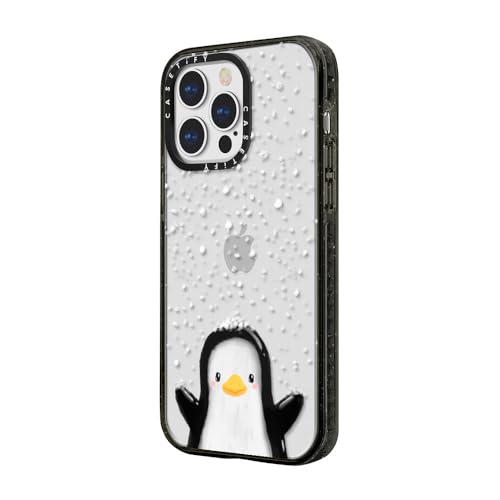 Coque iPhone 13 Pro CASETiFY Pingouin Hivernal Noir Transparent