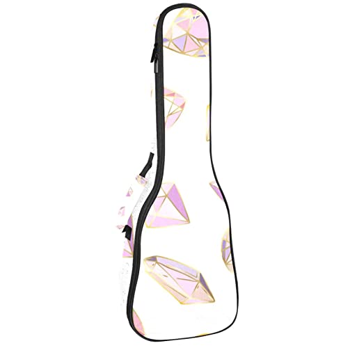 Housse pour ukulélé soprano ténor avec cristaux et pierres précieuses Rose 58,4 cm Épaisseur 10 mm - Les Beatles, Paul McCartney, John Lennon, RIngo Starr, George Harrison Housse pour ukulélé soprano ténor avec cristaux et pierres précieuses Rose 58,4 cm Épaisseur 10 mm