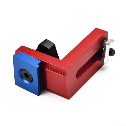 Miter Track Stop T-Track Sliding Bracket for 30/45 T-Track Woodworking Tool, Aluminum Alloy Red Sliding Bracket Compatible with T-Slot and T-Tracks, Woodworking Accessory(2# 30)