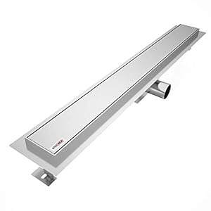 Steigner douchegoot sifon afvoergoot roestvrij staal Amsterdam SDR90, 80 cm, 1 stuks,