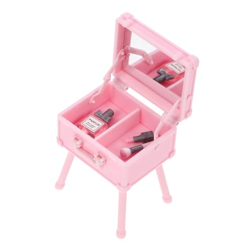 SUPVOX 1juego Miniatura De Casa De Muñecas Estuche Cosmético De Maquillaje Accesorios Decorativos para Muñecas De Maquillaje Almacenamiento y Decoración