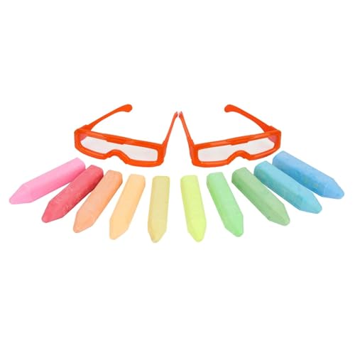 Crayola Neon 3D Washable Sidewalk Chalk Set, 10 Chalk Sticks with 2 Pairs of 3D Glasses, Ages 4+ - image 4