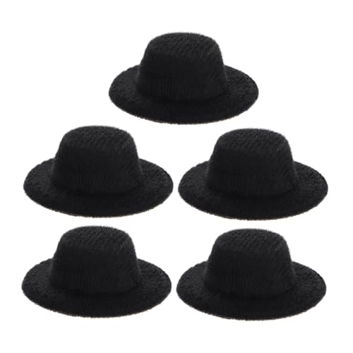 BESPORTBLE 5 Piezas Mini Sombreros Formales para Muñecas Adorables Accesorios para Disfraces y Decoración Complemento para Casas de Muñecas y Ropa de Muñeco