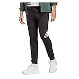 adidas Men's Essentials Single Jersey Tapered Badge of Sport Pants, Black, X-Large