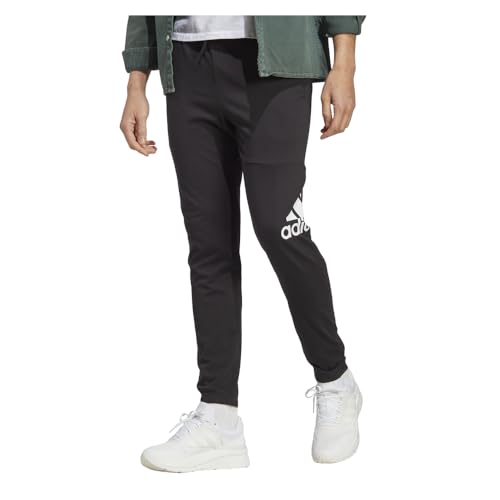 adidas Men’s Essentials Logo Tapered Badge Sweatpants