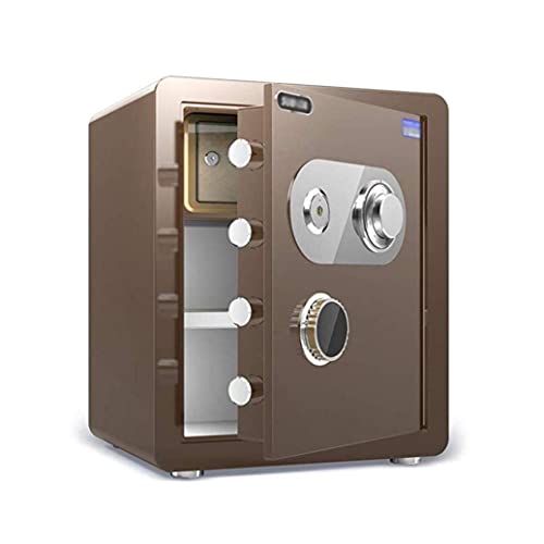Coffre-fort ignifuge à clé RLKHXBS S de 45 cm en acier haute sécurité marron or
