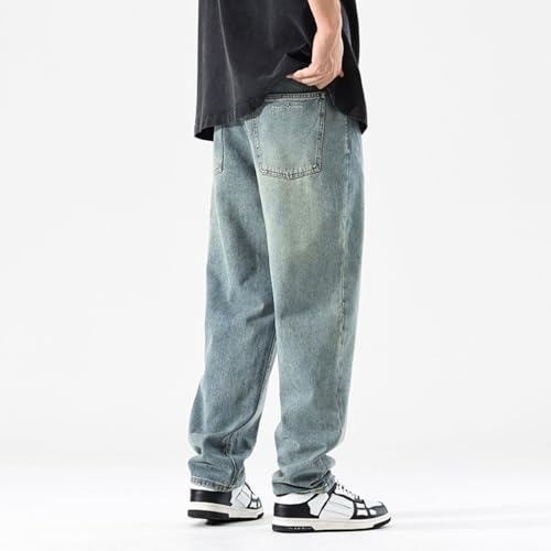 Jeans Pants Trousers Denim Spring and Autumn Men's Wide Leg High Street Loose Harun Dad3