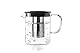 IBILI - Kocher mit Filter Square, 0,6 Liter, Borosilikatglas und Edelstahl 18/10