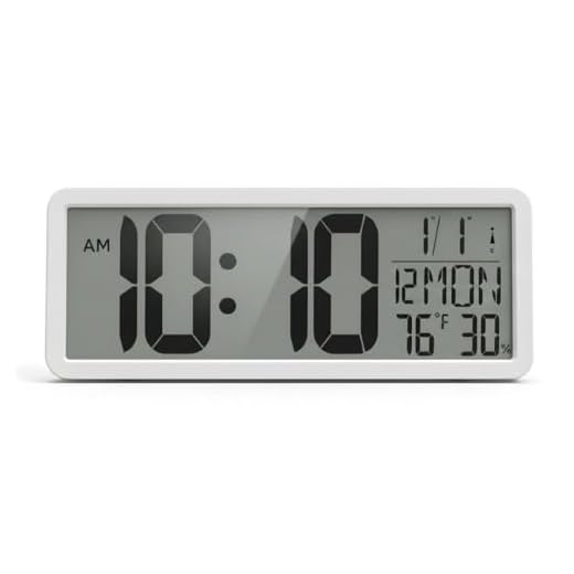 Atomic Digital Wall Clock Battery Operated Large Display | Automatic Time Setting with Day Date