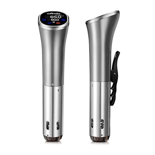 Sous Vide, Wancle Sous Vide Garer Stick 1100W IPX7 Wasserdicht Präzisionskochtopf Immersion Zirkulator Mit Reservierungsfunktion, einfach zu speichern (Silber Grau) Sous Vide, Wancle Sous Vide Garer Stick 1100W IPX7 Wasserdicht Präzisionskochtopf Immersion Zirkulator Mit Reservierungsfunktion, einfach zu speichern (Silber Grau)