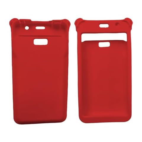 AudioPartner Soft Silicone Anti-Fall Durable Protective Shell Skin Case Cover for Pax A77 Handheld POS Terminal (Red) Cover