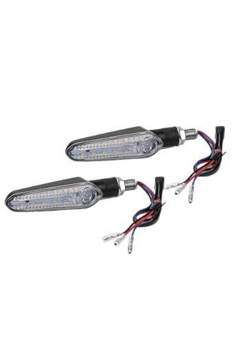 Clignotant LED universel pour moto avec feu de stop arrière intégré noir