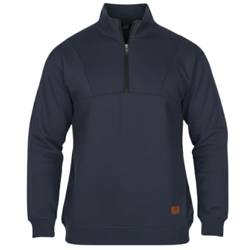 Image of Men's Lightweight Front Zip Pullover - Trendy Fleece Sweatshirt for Winter Wear