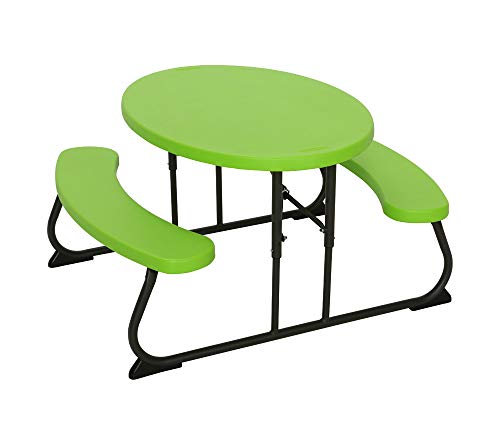 LIFETIME 60132 Children's Oval Picnic Table, Lime Green