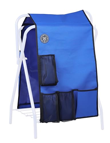 Harrison Howard Saddle Rack Saver with Storage Pockets Horse Tack Storage Accessory for Portable Saddle Rack Horse Stable Supplies Tack Organizer Champion Blue
