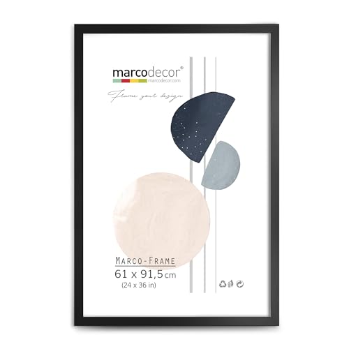 Marcodecor Marco Negro para Foto y Poster, 61 x 91,5 cm, Marco de Pared (Negro X1 Ud., 61 x 91,5 cm (poster))