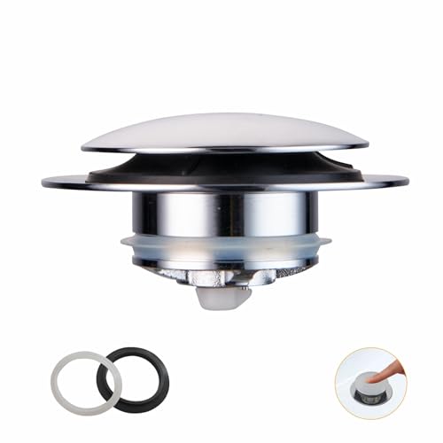 Wellup Universal Pop Up Badewannen-Ablaufstopfen Chrom