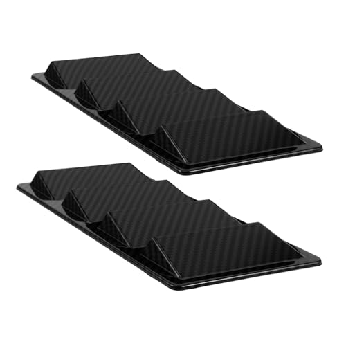 MUELODSIC 2pcs Engine Hood Air Vent Car Bonnet Scoop Carbon