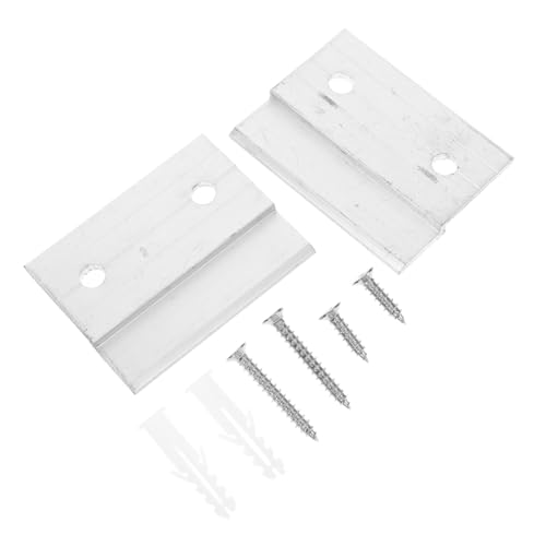 Image of Z-Shaped Aluminum Alloy Picture Hanger Clips 2PCS Heavy Duty Frame Hooks for Wall Art and Home Decor Easy Installation for Picture Frames and Canvas