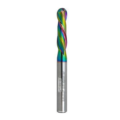 Image of Tools Extra Long Ball Nose Carbide End Mill, CNC Cutting Tools for Aluminum Cutting,Wood Cutting, More Wear Resistant, Suit for 3D Carving & Engraving. 2 Flute Router Bits (5 /8-4 inch 1pcs