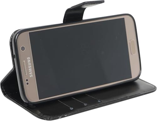 Fia Direct For Samsung Galaxy S9 Case - Premium Leather Folio Flip Cover | RFID-Technology | Kickstand | Money and Card Holder Wallet | Compatible with Samsung Galaxy S9 Phone Case Black - Image 2