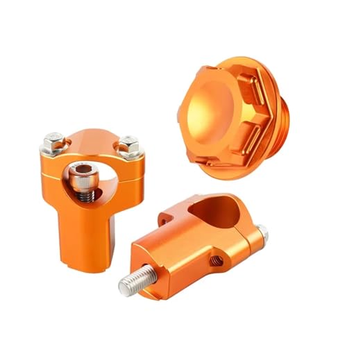 Kit rehausseurs guidon EXC 300 orange avec écrou de tige direction 52mm