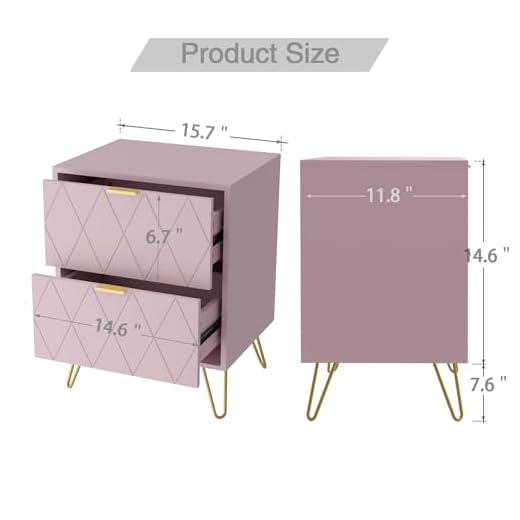 Anbuy 3 Piece Pink Bedroom Set