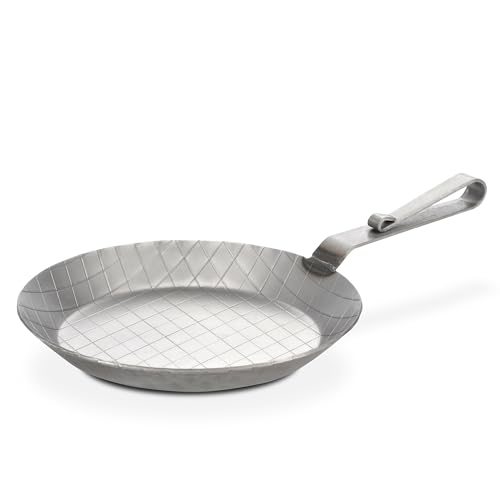 GSW 859028 Gastro Traditionell Eisenpfanne geschmiedet, Servierpfanne mit gebogenem Griff, 28 cm
