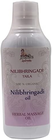 NEELIBHRINGADI Oil - 500ML (USDA Certified Organic) | Herbal Massage Oil Made with 100% Certified Organic Ayurvedic Herbs by Gopala Ayurveda