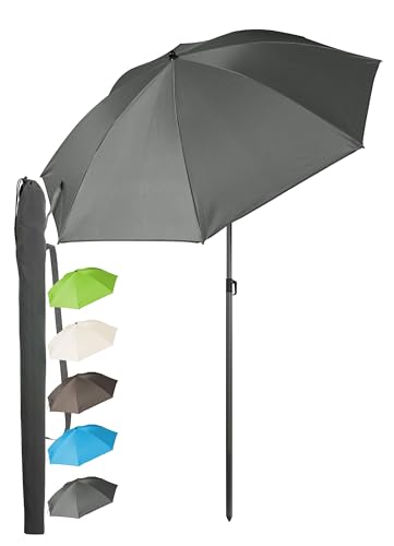 Menz Sonnenschirm Strand - UPF 50+ Sonnenschutz Strand, Strandschirm Ø 180 cm, Sonnenschirm mit Schutzhülle, Strandschirm windfest stabil