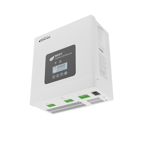 Epever 100A Mppt Solar Charge Controller Dual PV Max 150V Inputs, Work with 12v/24v/48v Battery System, fit for LiFePO4 & Lead-Acid Batteries.
