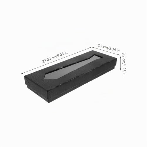 Artibetter Boîte À Cravates 2 Pièces Étui À Cravate De Voyage en Carton Robuste Coffret Cadeau Cravates Homme pour Rangement Et Emballage Cadeau 9.06X3.35X1.26in – vue 2