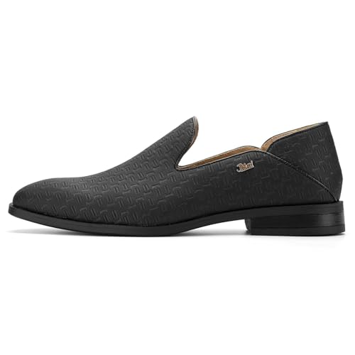 Image of JITAI Men's Dress Shoes - Casual Rubber & Leather Loafers for Men - Fashion Business Formal Wear