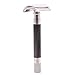 Parker Semi-Slant Safety Razor – Graphite Finish | Close Shaving Double Edge Razor for Sensitive Skin & Coarse Hair | Slanted Precision Head + 5 Platinum DE Blades | Iconic Brand