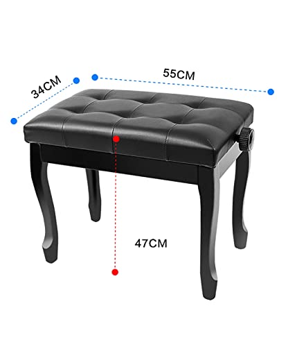 TEmkin Tabouret de Piano Confortable, Banc de Piano, Banc de Clavier, Tabouret de vanité bénéficiant de la Fonction de Levage hydraulique Automatique, 55 x 34 x 47-57 cm - Les Beatles, Paul McCartney, John Lennon, RIngo Starr, George Harrison TEmkin Tabouret de Piano Confortable, Banc de Piano, Banc de Clavier, Tabouret de vanité bénéficiant de la Fonction de Levage hydraulique Automatique, 55 x 34 x 47-57 cm – Image 3