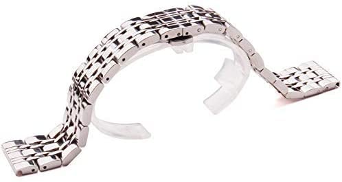 Correa de reloj de 18mm, 20mm, 22mm, correa de reloj de acero inoxidable, correa de reloj de plata pulida para hombre, correa de reloj de Metal de repuesto, accesorios para pulsera