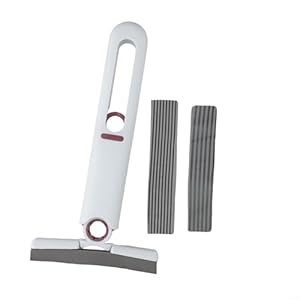 YJDOORPLAY Mini-Reinigungsmopp mit 3 Schwammköpfen