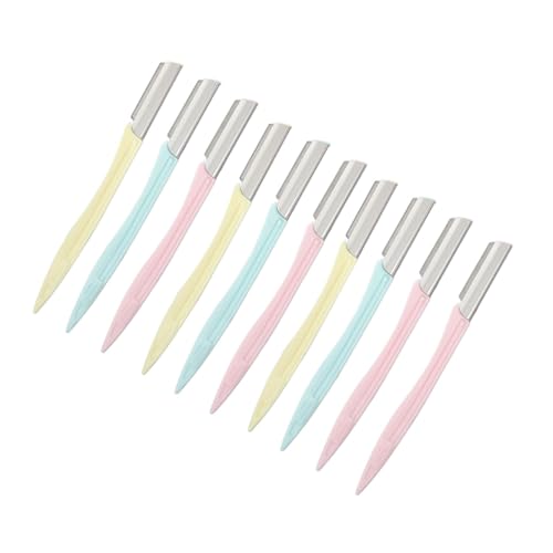 VALICLUD Juego De 10 Piezas recortador de cejas cuchillas maquinilla de afeitar portátil para cejas maquinilla de afeitar de cejas kit de herramientas de maquillaje de cejas
