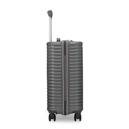Image of American Tourister Travix | Cabin Trolley Bag (55 cm) | 360 8 Wheel Travel Luggage | Hard Case Polycarbonate Suitcase | Recessed Combination Lock | Grey