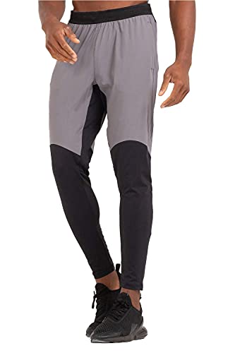 Men's Sport Jogger Pants Dri-Fit Gym Joggers for Men Slim Fit Black XXL