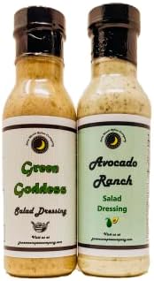Premium | Salad Dressing Variety 2 Pack | Avocado Ranch Salad Dressing | Green Goddess Salad Dressing | Crafted in Small Batches