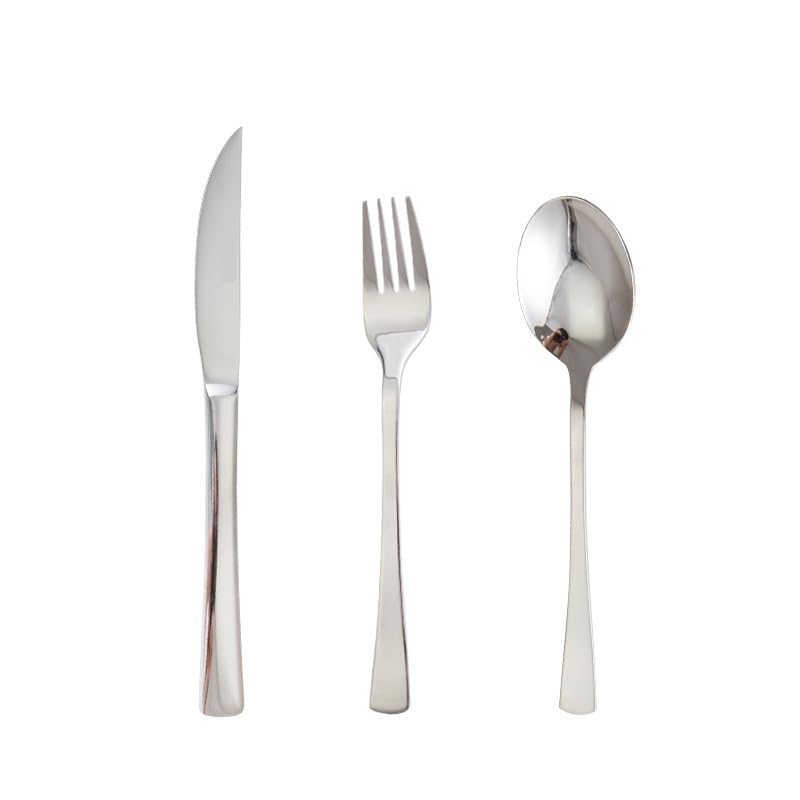 Juego de Cubiertos de Plata, 3/12/18/24/30/36 Piezas, Cubiertos de Acero Inoxidable para Restaurante, Cuchillo y Tenedor para Carne, vajilla para el hogar, Hotel, cubiert