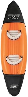Hydro Force Lite-Rapid Kayak, 2-Person Inflatable Kayak, Includes Pump, Oars and Detachable Seat, Orange