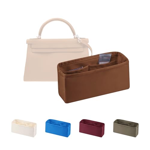 KINGS IN BAG Satin Purse Organizer for Kelly 20, Gold