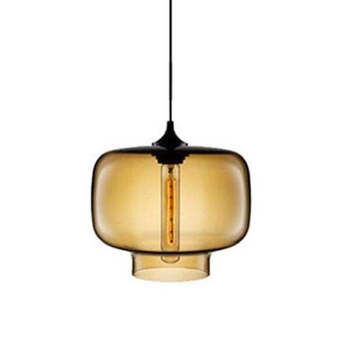 Plafond base cuisine île lampes suspendues en verre teinté rouge