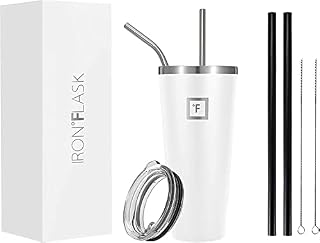 IRON °FLASK Classic Tumbler - 945 ml, Vacuum Insulated Stainless Steel, Hot Cold, Double Walled, Thermo Travel Mug, Water Metal Canteen (Calacatta)